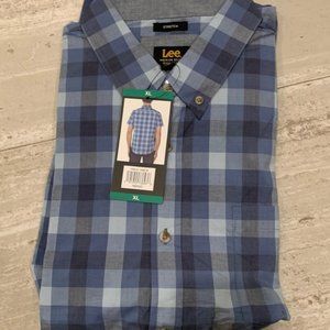 New plaid shirt sleeve shirt